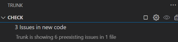 Trunk checks vscode